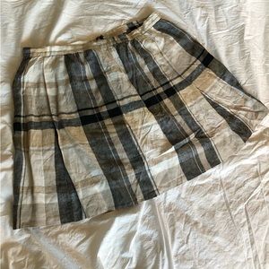 Michael Kors size 14 linen mini skirt plaid